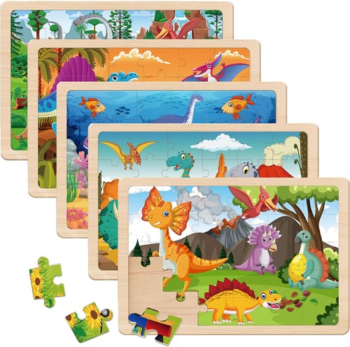 Wooden puzzles dinosaur - wooden, toys