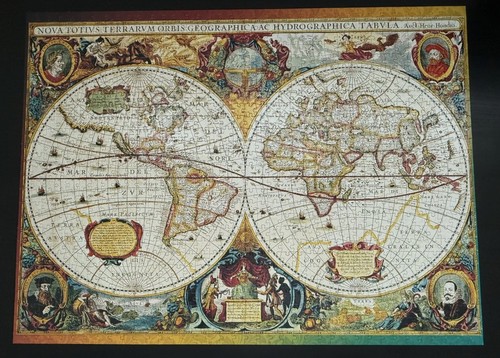 Antique map 1000 - map, jigsaw