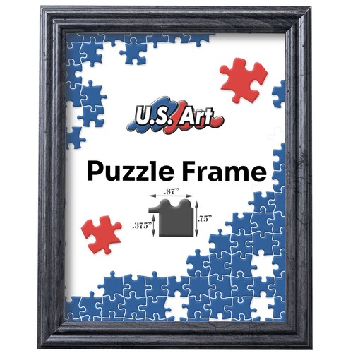 Distressed gray puzzle frame - distressed,